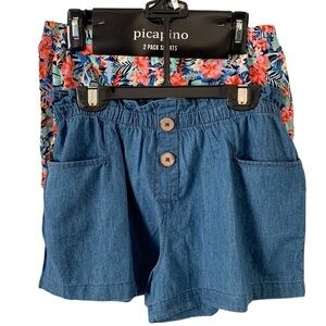 Picapino Girls 2 pack shorts